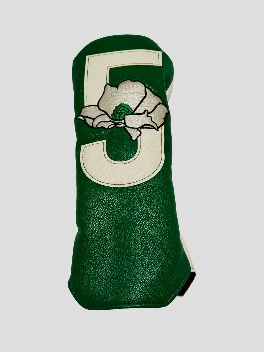 Green Number 5 Floral Leather Headcover - Men